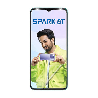 Tecno Spark 8T Compatible Premium Hydrogel Screen Protector With Full Coverage Ultra HD